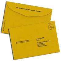 Wahlbriefumschlag für Betriebsratswahlen gelb