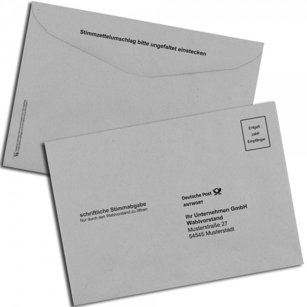 Wahlbriefumschlag für Betriebsratwahlen, grau, B6