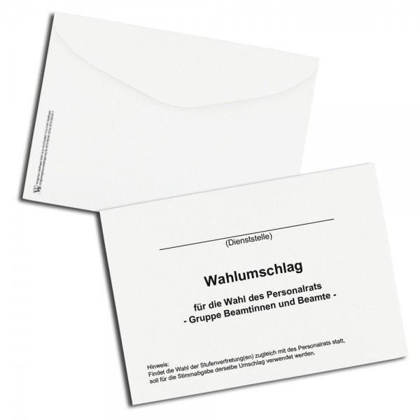 Wahlumschlag für Personalratswahlen Beamte in NRW