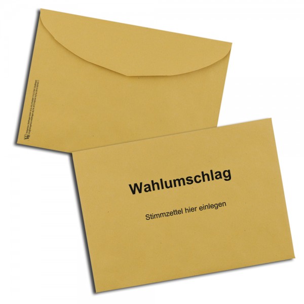 Stimmzettel-/Wahlumschlag DIN C6 recycling gelb