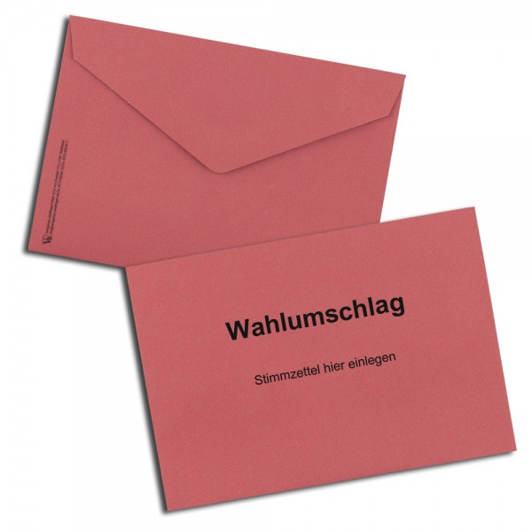 Stimmzettel-/Wahlumschlag DIN C6 recycling rot