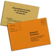 Wahlumschläge im Set - orange & gelb