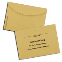 Wahlumschlag für Personalratswahlen Gruppe Beamte in Schleswig-Holstein