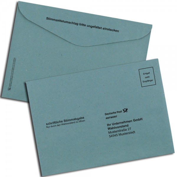 Wahlbriefumschlag für Betriebsratwahlen, blau, B6