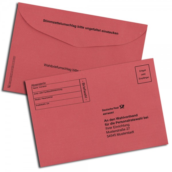 Wahlbriefumschlag für Personalratswahlen
